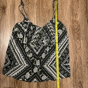 Billabong Black and White Floral Camisole